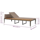 thumbnail of Helloshop26 - Transat chaise longue bain de soleil lit de jardin terrasse meuble d'extérieur avec coussins bois d'acacia solide 02_0012546