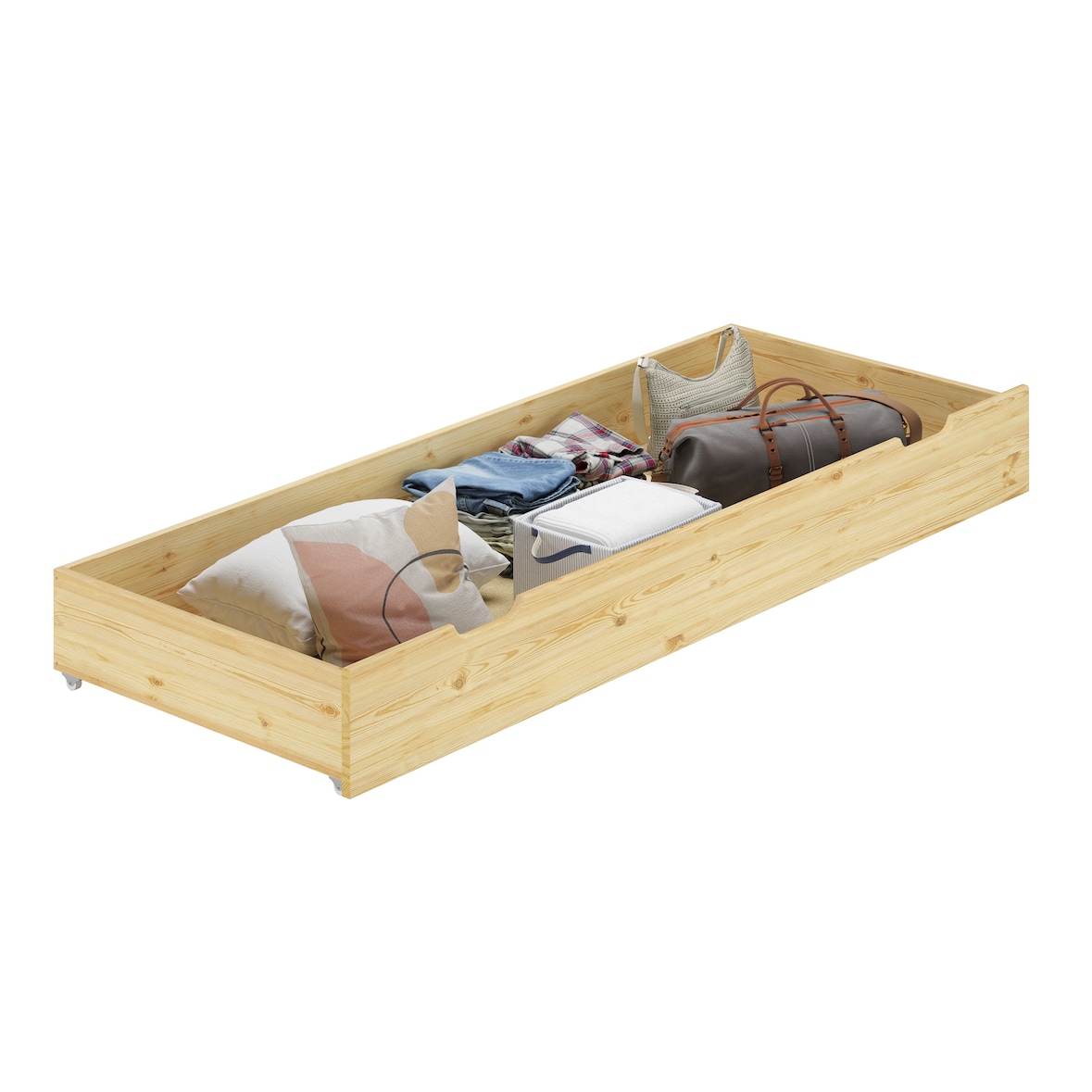 Bettkasten Staukasten für Betten 80x200 Kiefer massiv 90.10-S5