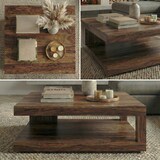 thumbnail of Sheesham Wohnzimmertisch Massiv, Quadratisch, Einzigartiges Unikat. 90x90x40 cm | Kadima Design