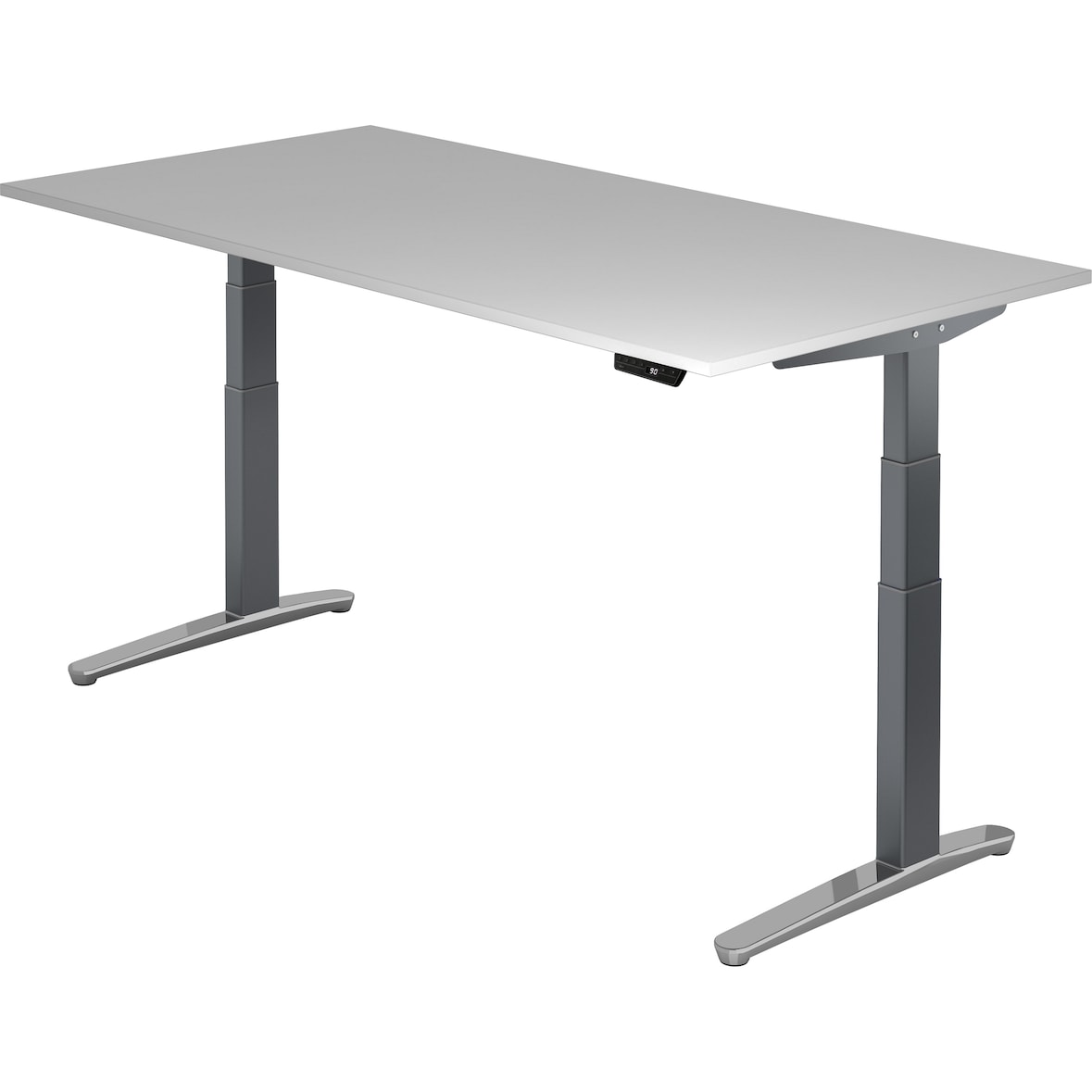 bümö elektrisch höhenverstellbarer Schreibtisch 200x100 cm mit Memory-Steuerung - Design Schreibtisch höhenverstellbar elektrisch, elektrischer