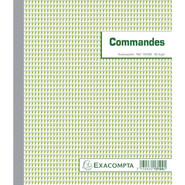 Exacompta - Réf. 13104E - Paquet de 10 Manifolds commandes 21x18cm 50 feuillets dupli autocopiants