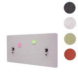 thumbnail of Akustik-Tischtrennwand | HxBxT 60x140x2cm | doppelwandig Stoff/Textil | Braun-Grau | Büro-Sichtschutz Schreibtisch Pinnwand