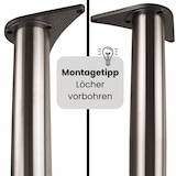 thumbnail of 4 x Tischfuß Ø60 mm SCHWARZ MATT Tischbeine Möbelfuß |Höhe 1100 mm|höhenverstellbar + 30 mm