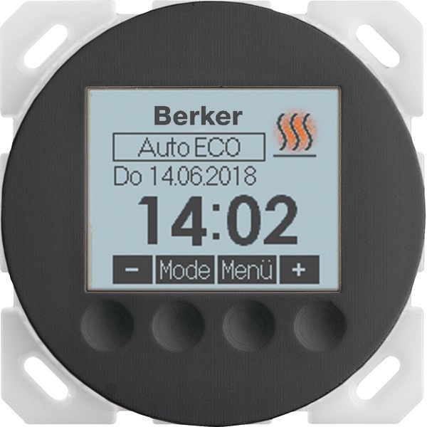 Berker Temperaturregler sw/glänz 20462045