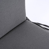 thumbnail of Almofada de assento e encosto para jardim. Fabricado em olefina cinza. Não perde a cor. Removível. Tamanho: 92x42x4 cm