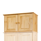 thumbnail of Möbilia Schrankaufsatz | mit 2 Türen | Kiefer-Holz | B 82 x T 52 x H 52 cm | 19020074 | naturfarben lackiert | Serie SCHRANK