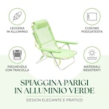 thumbnail of HEMAX, Spiaggina Mare Pieghevole Parigi Alluminio Giardino 53x62x77 cm - blu