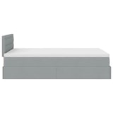thumbnail of vidaXL Ottoman-Bett mit Matratze Hellgrau 120x200 cm Stoff