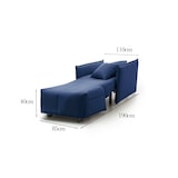 thumbnail of Dmora Divano Letto Almerinda, Divano singolo, 100% Made in Italy, Poltrona soggiorno con apertura a carrello, in tessuto imbottito, Cm 110x90h85, Blu
