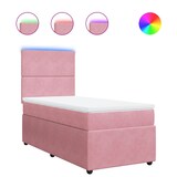 thumbnail of vidaXL Boxspringbett mit Matratze Rosa 90x200 cm Samt