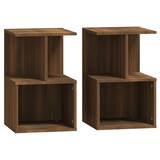 thumbnail of vidaXL Nachttische 2 Stk. Braun Eichen-Optik 35x35x55 cm Holzwerkstoff