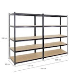 thumbnail of PROREGAL Mega Deal | 2x Schwerlastregal TAURUS | HxBxT 180x120x60 cm |  Fachlast 175kg | Schwarz | Stecksystem Lagerregal Regalsystem 2 Stk.