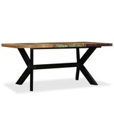 thumbnail of vidaXL Eettafel massief oud hout en stalen frame 180 cm