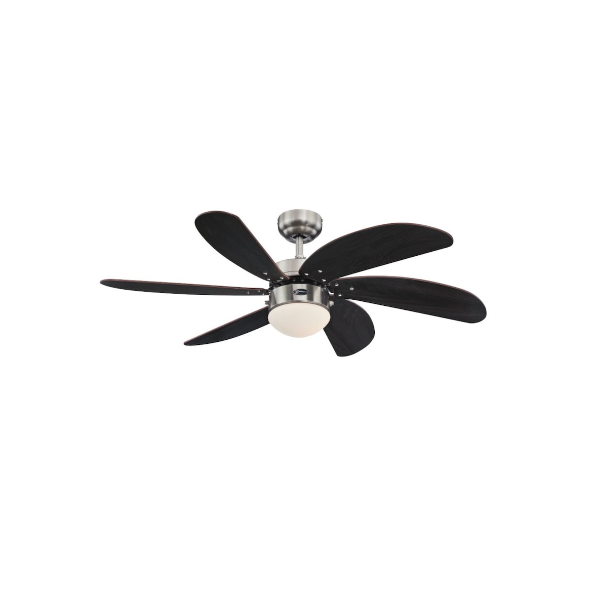 Deckenventilator Turbo Swirl Chrom 105 cm mit Licht 105