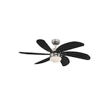 thumbnail of Deckenventilator Turbo Swirl Chrom 105 cm mit Licht 105