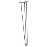 thumbnail of WAGNER Möbelbein HAIRPIN LEG Retro - 12 x 12 x 71 cm, BAUSTAHL LOOK, eisen matt, Bein schräg & Anschraubplatte- 12827801