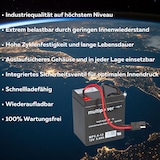 thumbnail of Multipower Blei Akku Gel AGM Technik 12V 5,4Ah mit Stecker für Rasenmäher z.B. Sabo 43-Vario E Toro Briggs Stratton