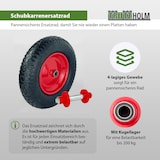 thumbnail of 4 x Schubkarrenrad 390x95 mm 4.80 4.00-8  luftbereifung inkl. Achse Ersatzrad 4PR Metallfelge 200 kg