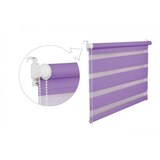 thumbnail of Doppelrollo Duorollo 50 cm breit 200 cm lang lila violett inkl. Seilzug Fensterrollo Klemmrollo Jalo