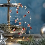 thumbnail of LED Drahtlichterkette Nikolaus Weihnachtsmann 20LED Timer Deko Silberdraht