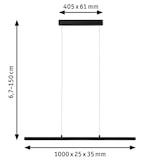 thumbnail of Paulmann Luminaire en suspension LED Lento   2700K 1800lm 42W Noir gradable 79693