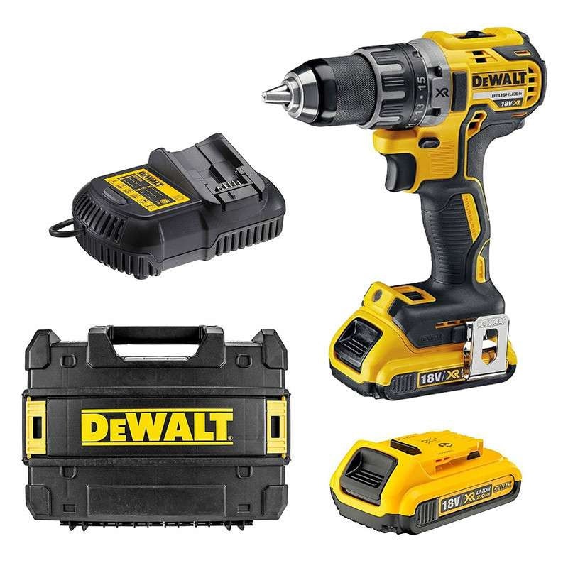 DeWALT DCD791D2-QW Bohrmaschine Ohne Schlüssel 1,5 kg Schwarz, Gelb