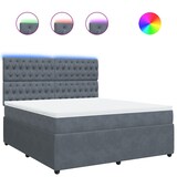 thumbnail of vidaXL Boxspringbett mit Matratze Dunkelgrau 180x200 cm Samt