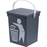 thumbnail of 2x Mülleimer Müllbehälter Abfalleimer Kunststoff Grau 23x19x16 cm Bioabfall Klappdeckel