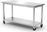 thumbnail of Mesa de trabajo móvil Hendi con carrito de servicio y estante base 1000x600x850mm