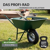 thumbnail of Schubkarrenrad  Vollgummi Pannensicher 4.80/4.00-8 mit Achse PU Stahlfelge schwarz 200kg Tragkraft