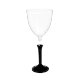 thumbnail of MONOUSO - Calice Riutilizzabile PS Piede Nero Vino 300ml 2P (20 Pezzi)