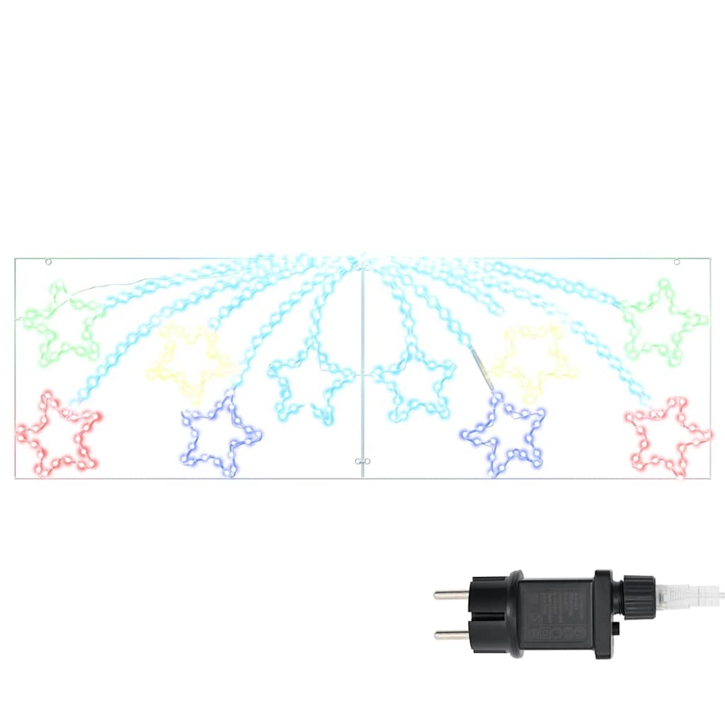 vidaXL Kerstster met 432 LED Multikleur 180 x 57 cm PVC