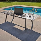 thumbnail of Uitschuifbare tuintafel in grijs aluminium