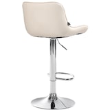 thumbnail of Conjunto de 2 bancos de bar Vonore em imitação de pele creme/cromo