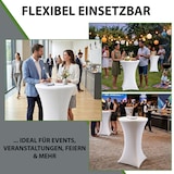 thumbnail of 5er Set Stehtischhusse 60 cm weiß Tischdecke Husse Partytisch Bistrotisch Decke