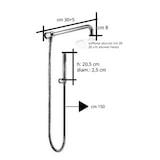 thumbnail of Kit set doccia deviatore a pressione con doccetta tonda, soffione 20 cm braccio 30 cm