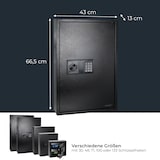 thumbnail of HMF Schlüsseltresor mit Zahlencode, Schlüsselsafe mit Elektronikschloss, 100 Haken, 66,5 x 43 x 13 cm, Schwarz