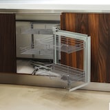 thumbnail of KuKoo ausziehbarer Edelstahl-Eckschrank 90-100cm rechte Seite