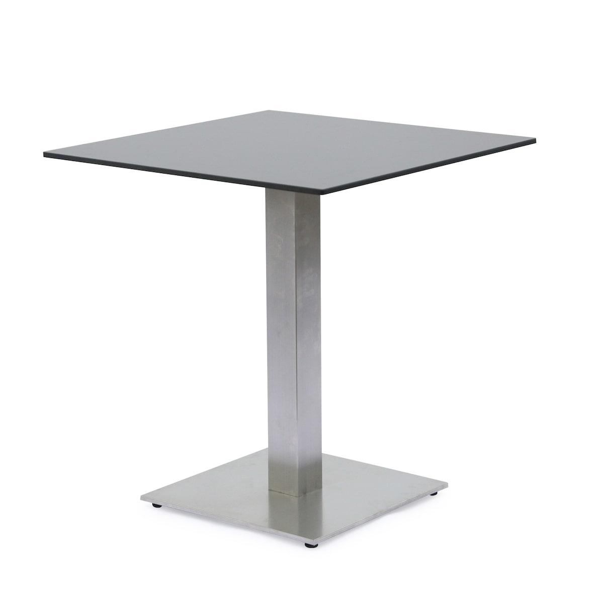 METRO PROFESSIONAL Mesa de restauração, aço inoxidável, 70 x 70 cm, tampo em HPL, quadrada, prateado