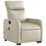 thumbnail of vidaXL Massagesessel mit Aufstehhilfe Elektrisch Creme Kunstleder