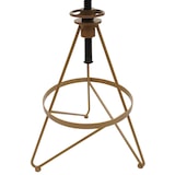 thumbnail of Set di 2 sgabelli da bar HWC-N18, sgabello da bar, poggiapiedi girevole regolabile in altezza, legno metallico industriale ~ marrone, struttura in oro