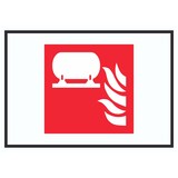 thumbnail of Fest eingebaute Feuerlösch-Einrichtung Symbol Schild A3 Rückseite selbstklebend