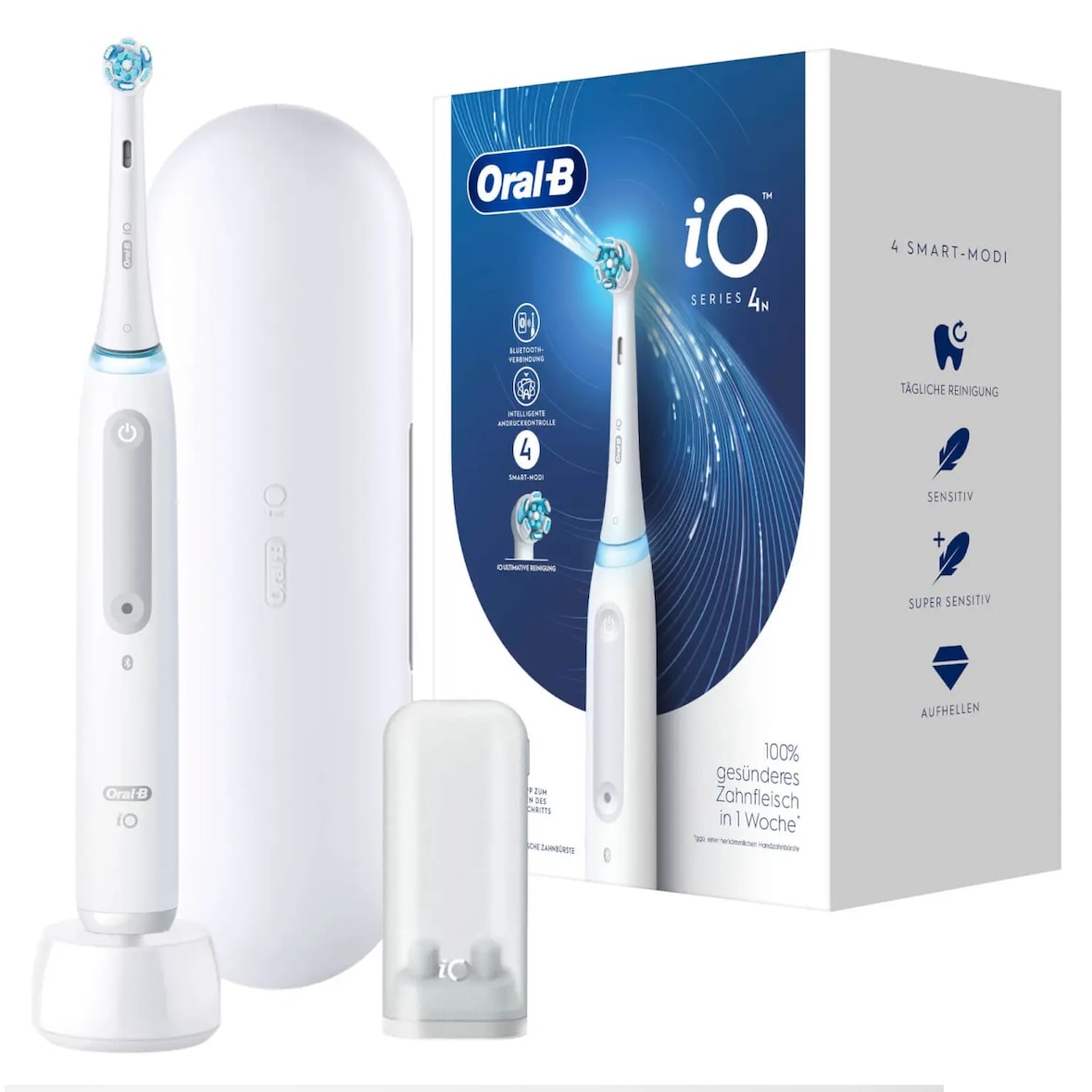 Oral-B iO Series 4 Quite Erwachsener Rotierende Zahnbürste Weiß