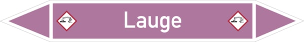 Rohrleitungskennzeichen Lauge - 270x37 mm Folie selbstklebend