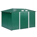 thumbnail of Outsunny cobertizo de jardín 258x206x178 cm 5,3m² caseta metálica con puertas correderas y ventilaciones para almacenamiento de herramientas