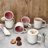 thumbnail of 6er Set Reactive Glaze Paris Kaffeebecher 350ml Pink Teetassen Kakao zylindrisch