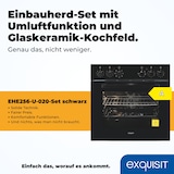 thumbnail of Exquisit Herd-Set EHE256-U-020-Set schwarz| EEK:  A | 59,0 l Garraum | Glaskeramik Kochfeld | Herd-Set 60 cm