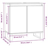 thumbnail of vidaXL Badschrank Räuchereiche 58x33x60 cm Holzwerkstoff