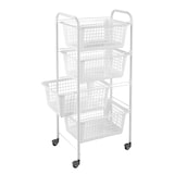 thumbnail of Carro Multiuso 4 Cestos Extraíbles MIAMI de Metaltex. Color Blanco