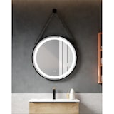 thumbnail of Espejo Colgante Redondo Baño | Luz LED | Doble Sensor Táctil | Espejo Led de Baño Redondo | 60 cm - Negro